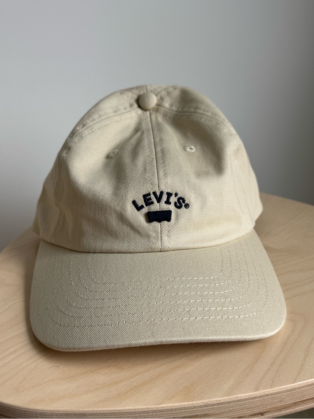 Levi's Beige Baseball Cap with Navy Logo
